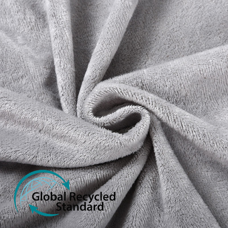 RPET Full Polyester Crystal Super Soft Short Plush Toy Fabric Home Cushion Pulvinar Flannelette Housecoat Recycled Fabric